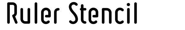 Ruler Stencil font preview